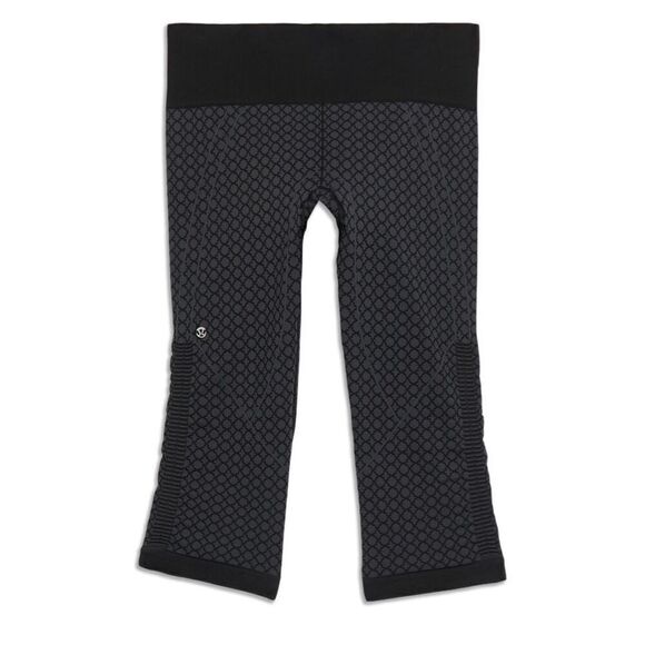 lululemon athletica Pants - Lululemon Gray and Black Cropped Athletic Pants Sz S